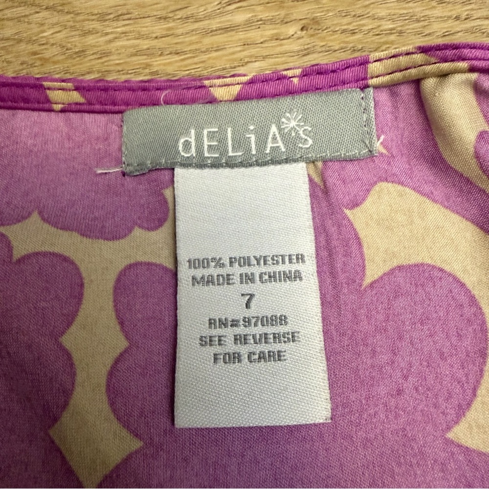 dELiA*s Purple and Black Floral Midi Dress - Picture 3 of 6